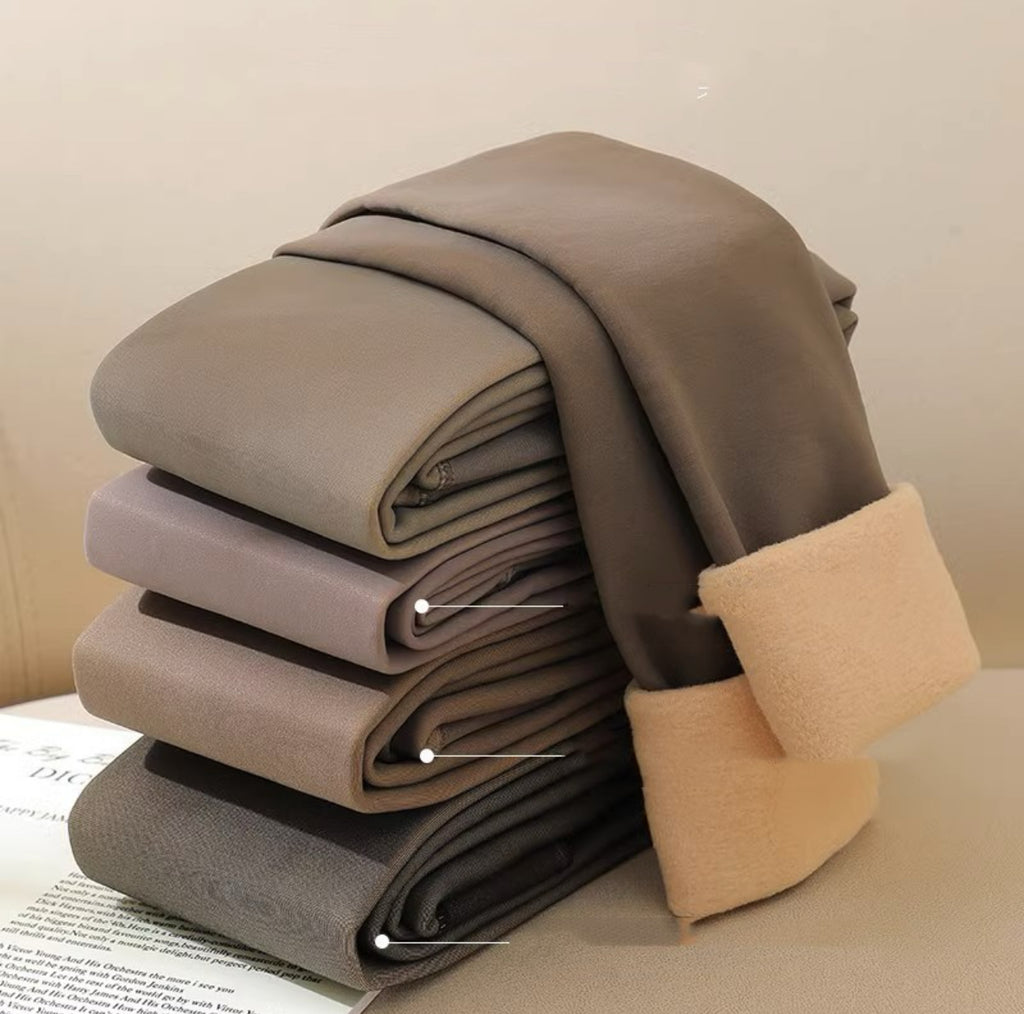 Transparenta fleecestrumpbyxor